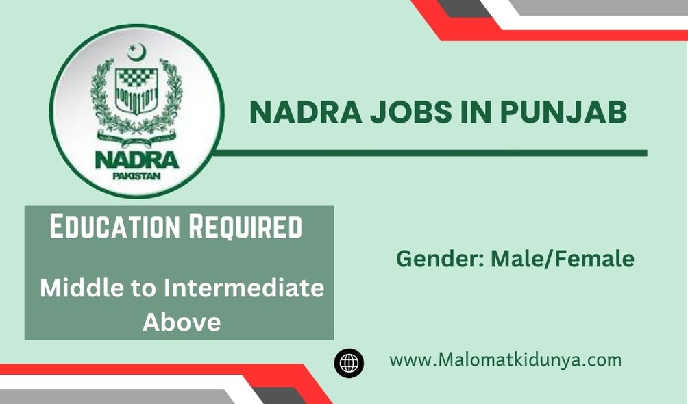NADRA Jobs in Punjab